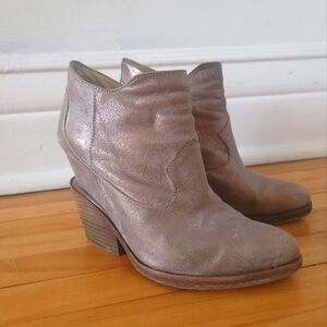 Ash Lula Metallic Silver wedge Boots